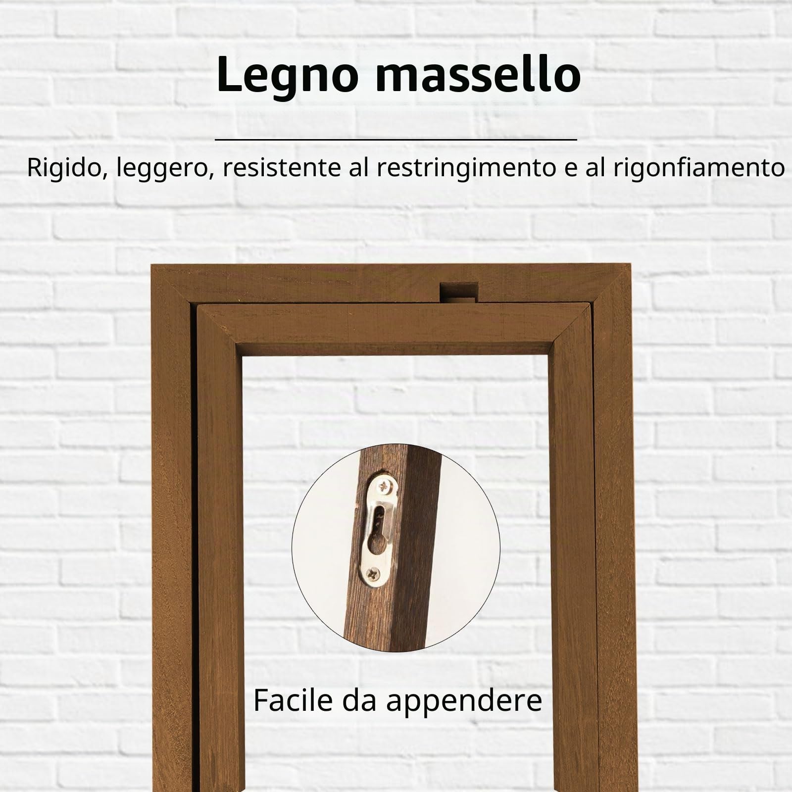 Set 2 Mensole da Muro, Mensole Sospese in Legno Mensola Sospesa da Parete Mensola Quadrata per Soggiorno Decorazione Della Parete per Soggiorno, Studio, Bagno, Cucina (Marrone)