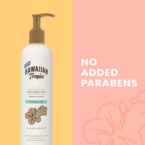 Miniatura 8 de Hawaiian Tropic Loción de leche bronceadora gradual amigable con los arrecifes, 12.6 onzas