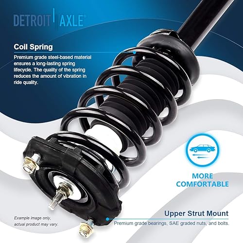Miniatura 6 de Detroit Axle - 4 puntales para Nissan Maxima Infiniti I30 Ready Struts 2000-2001 con muelle helicoidal delantero y trasero amortiguadores de