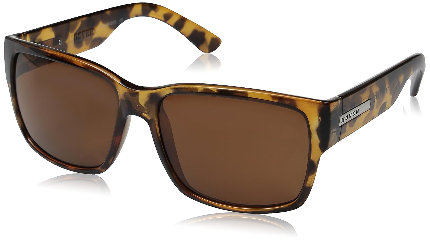 Hoven Hoven Mosteez 51-2662 Polarized Rectangular Sunglasses,Animal Tortoise,62 mm