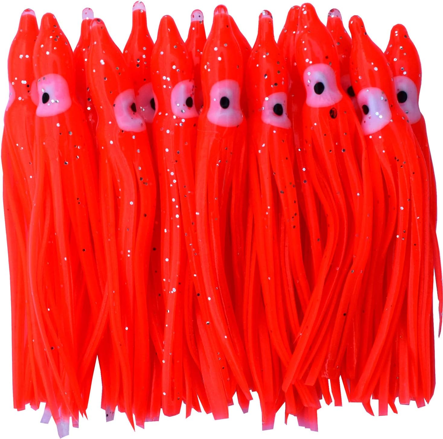 50pcs Octopus Squid Skirts Soft Fishing Lures Trolling Bait Lure Soft Plastic Fish Lure