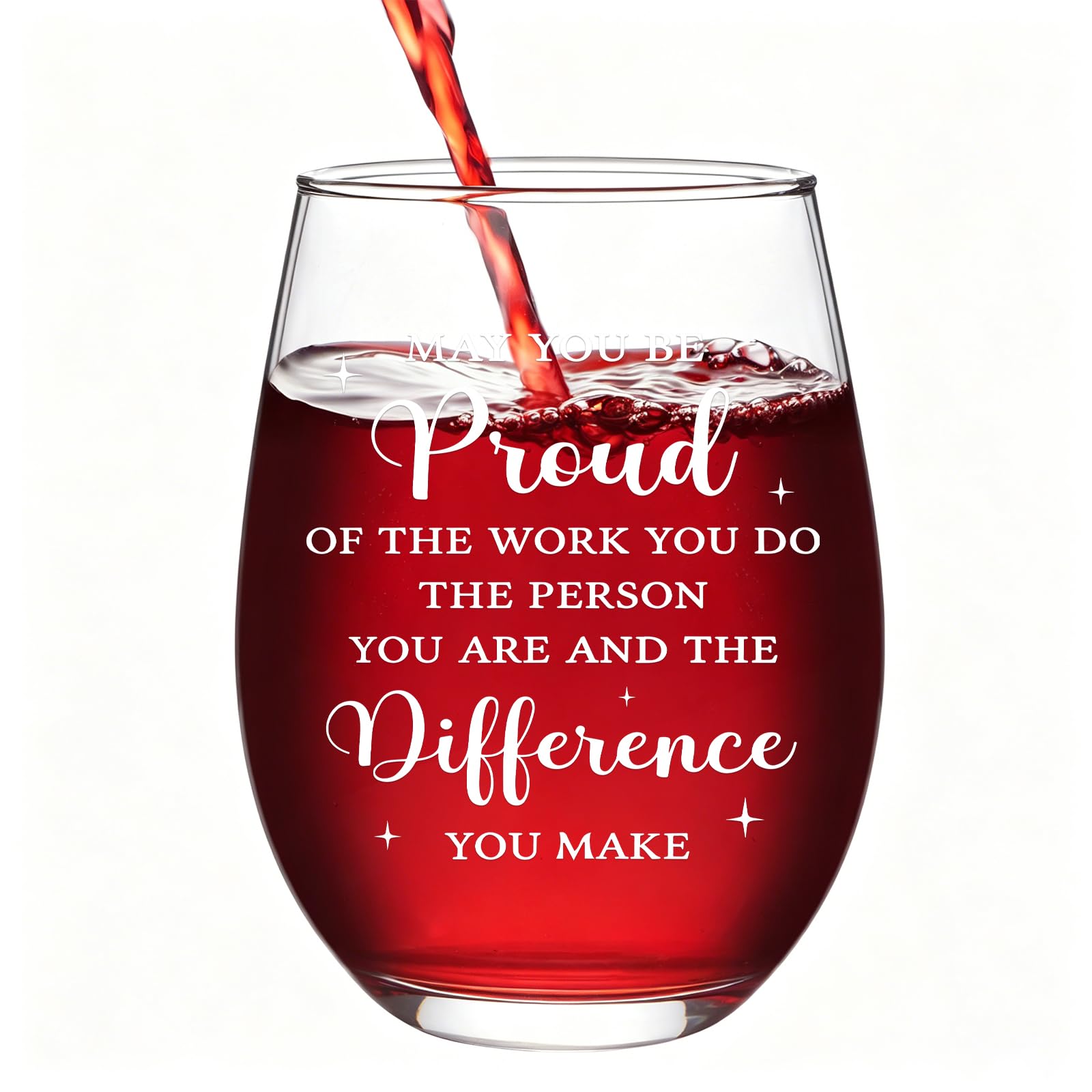 Joymaking Wine Glass Teacher Gifts for Women Men, Teaching Assistant Gifts, Thank You Gifts for Men Women 520ml