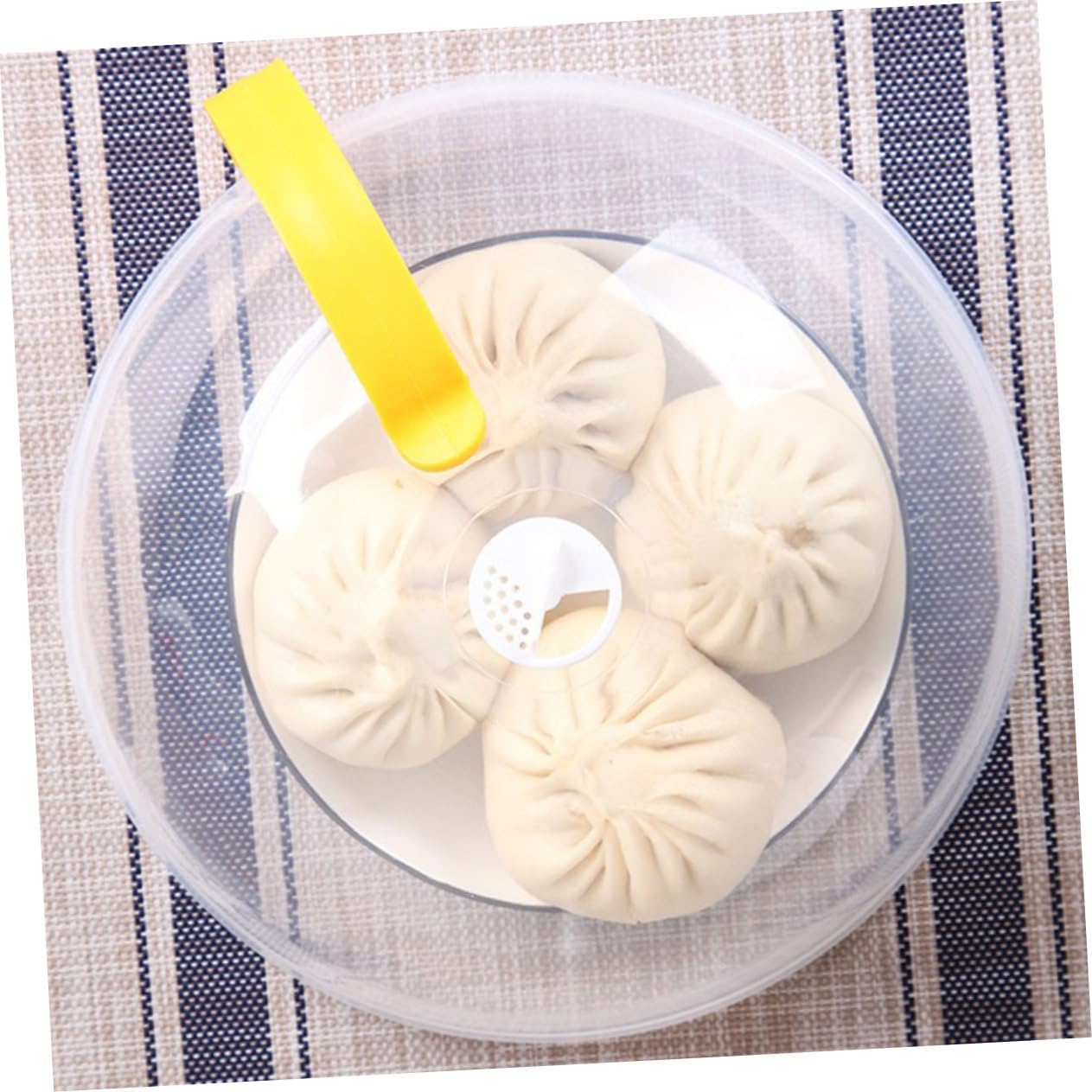 Garneck Microwave Food Dish Splatter Cover Portable Handle Reusable Plate Cover for Microwave Use