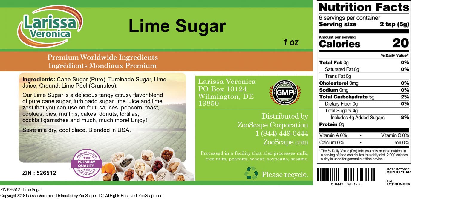 Lime Sugar (1 oz, ZIN: 526512)