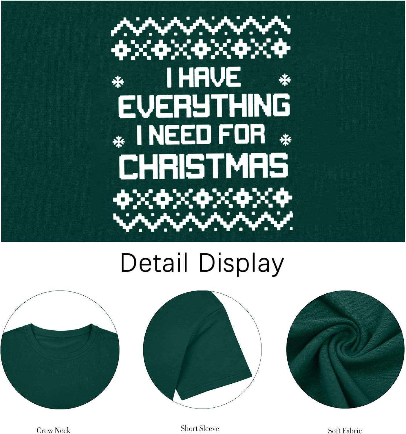 Christmas Couples Shirts His and Her Matching Xmas Outfits Funny Christmas Family Pajamas Short Sleeve Tees Top - Image 6