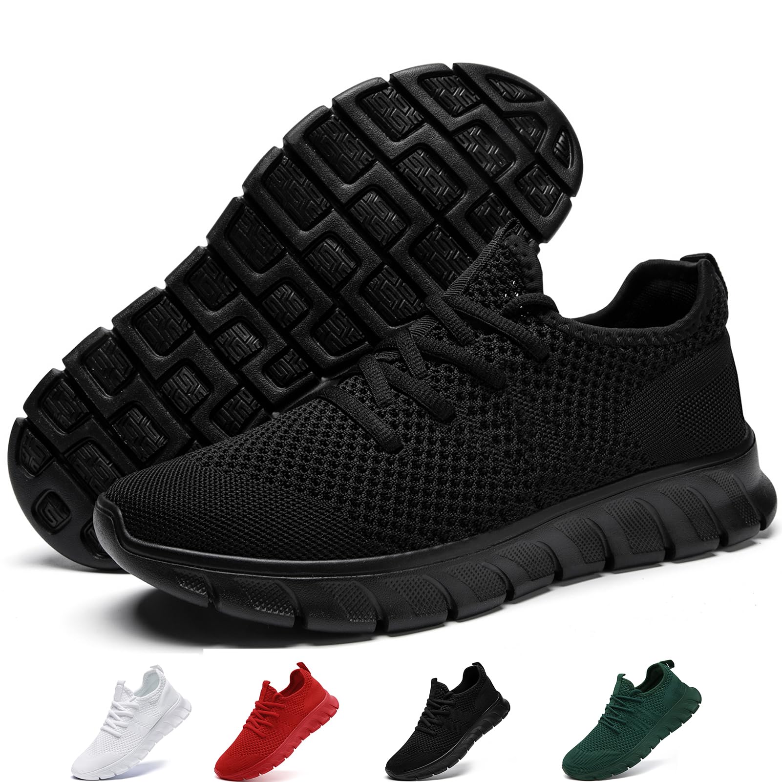 Black Shoes Womens Running Tennis Unisex Mens Sneakers Light-Weight Walking Gym Ladies Slippers Size 10 8 5