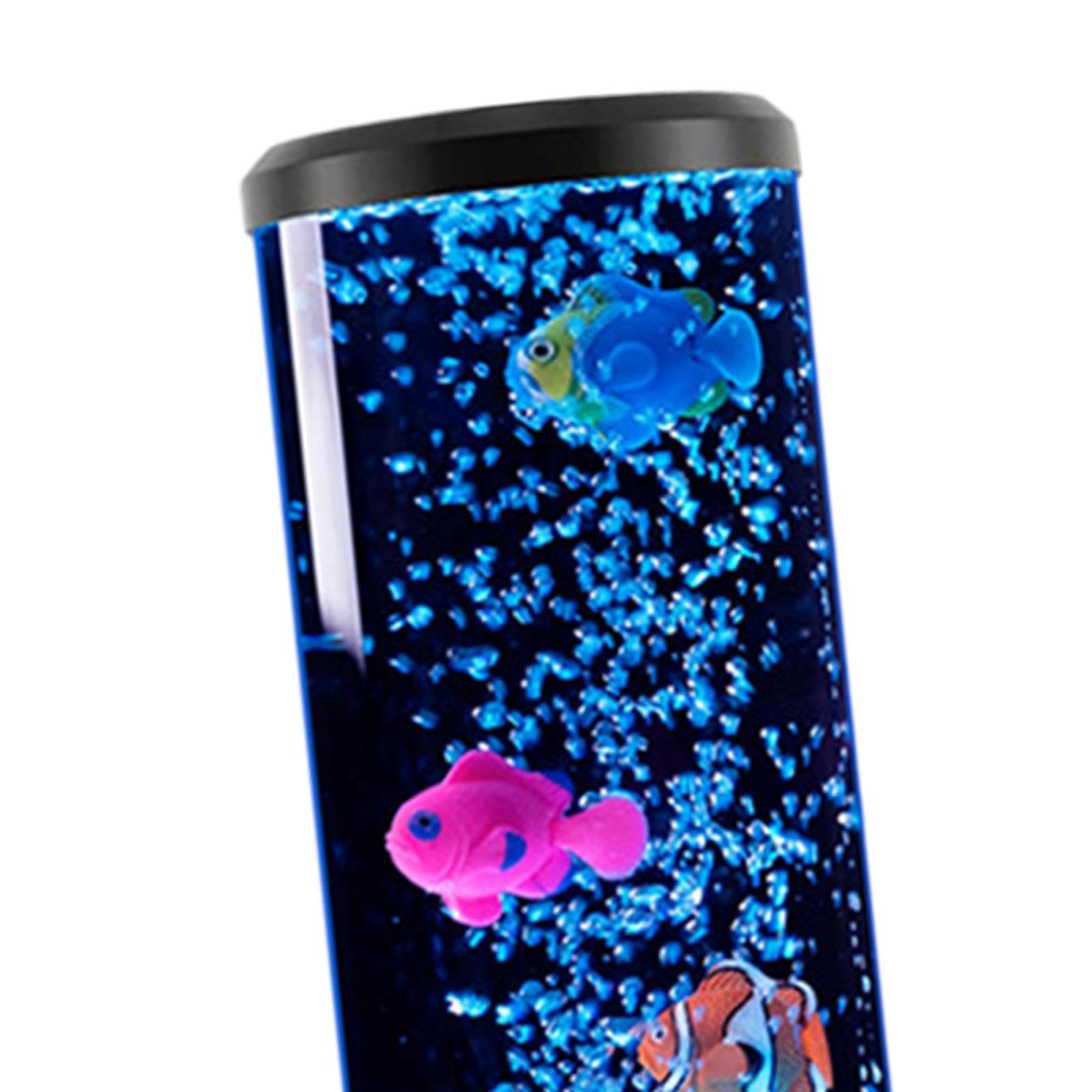 Bubble Fish Lampe für Kinder, künstliches Aquarium-Nachtlicht, sensorisches Nachtlicht mit 16 Farben, Lavalampen, schwimmend, bewegliche Aquarium-Lichter