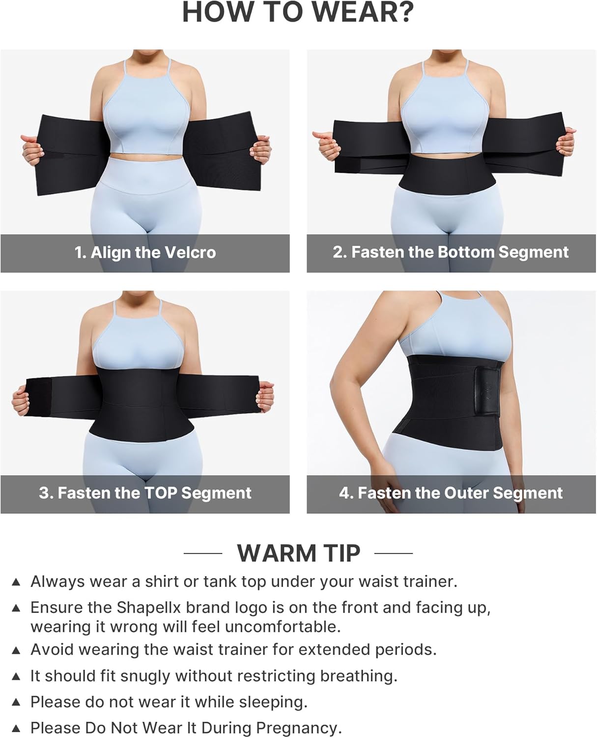 SHAPELLX Waist Trainer for Women Waist Cincher Corset Shapewear Body Shaper Tummy Control Stomach Belt Postpartum Band - Image 5