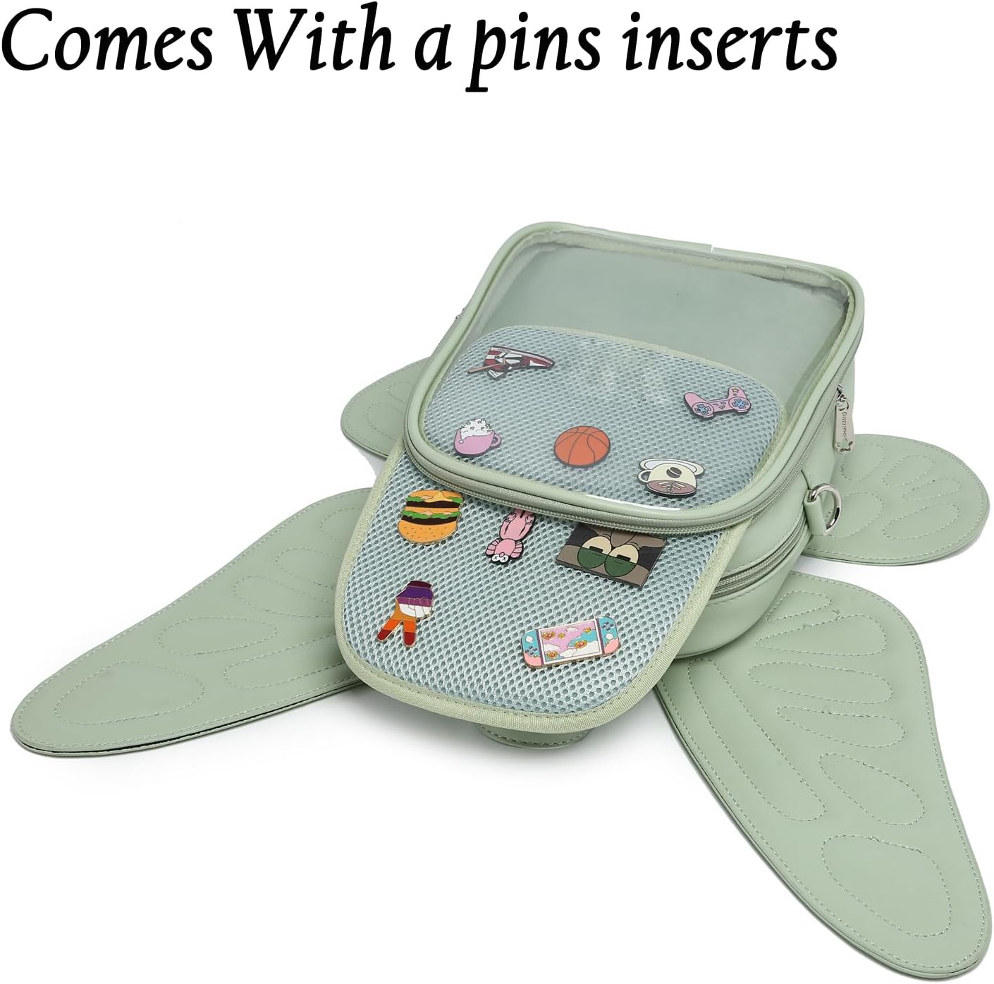 CHERRY SAUCE Ita Bag Backpack Butterfly Wings Fashion Purses and Handbags JK Bags Detachable Straps with Pin Display - Image 3