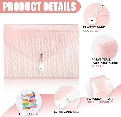 Miniatura 2 de Carpeta de archivos expansible, organizador de archivos de acordeón de 7 bolsillos, tamaño carta A4, organizador de recibos de documentos, carpeta