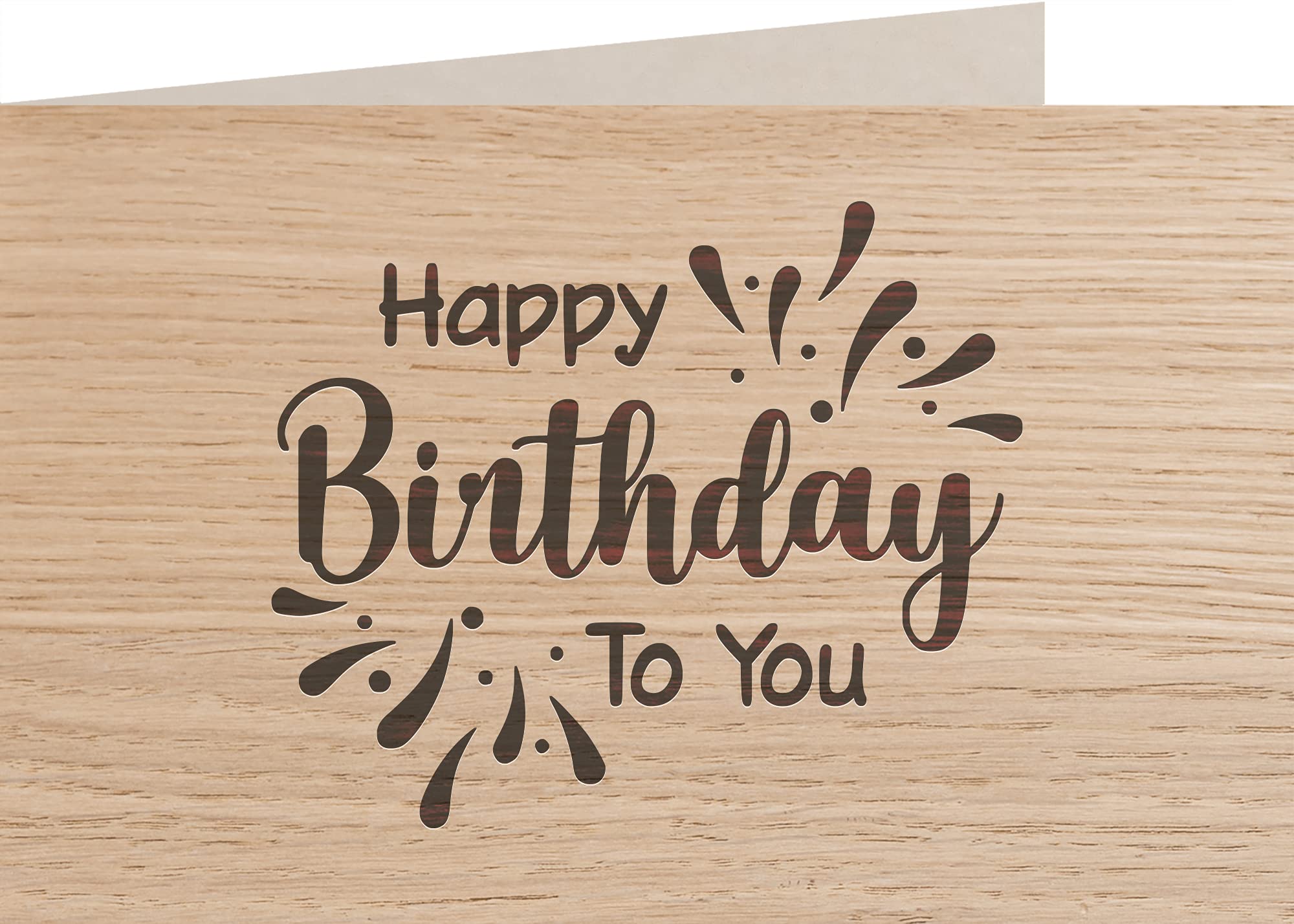 Carte D'anniversaire En Bois – Happy Birthday To You – 100 % Fabriquée