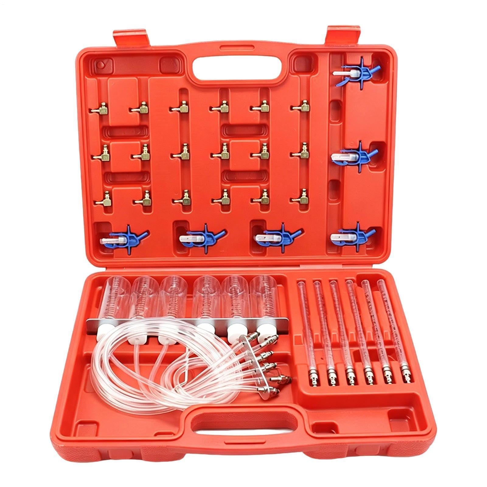 Kit Probador de Presión de Herramienta Medidora de Flujo de Inyectores para | Probador de Compresión Motor Para Motor Coche Camión Moto Fueraborda