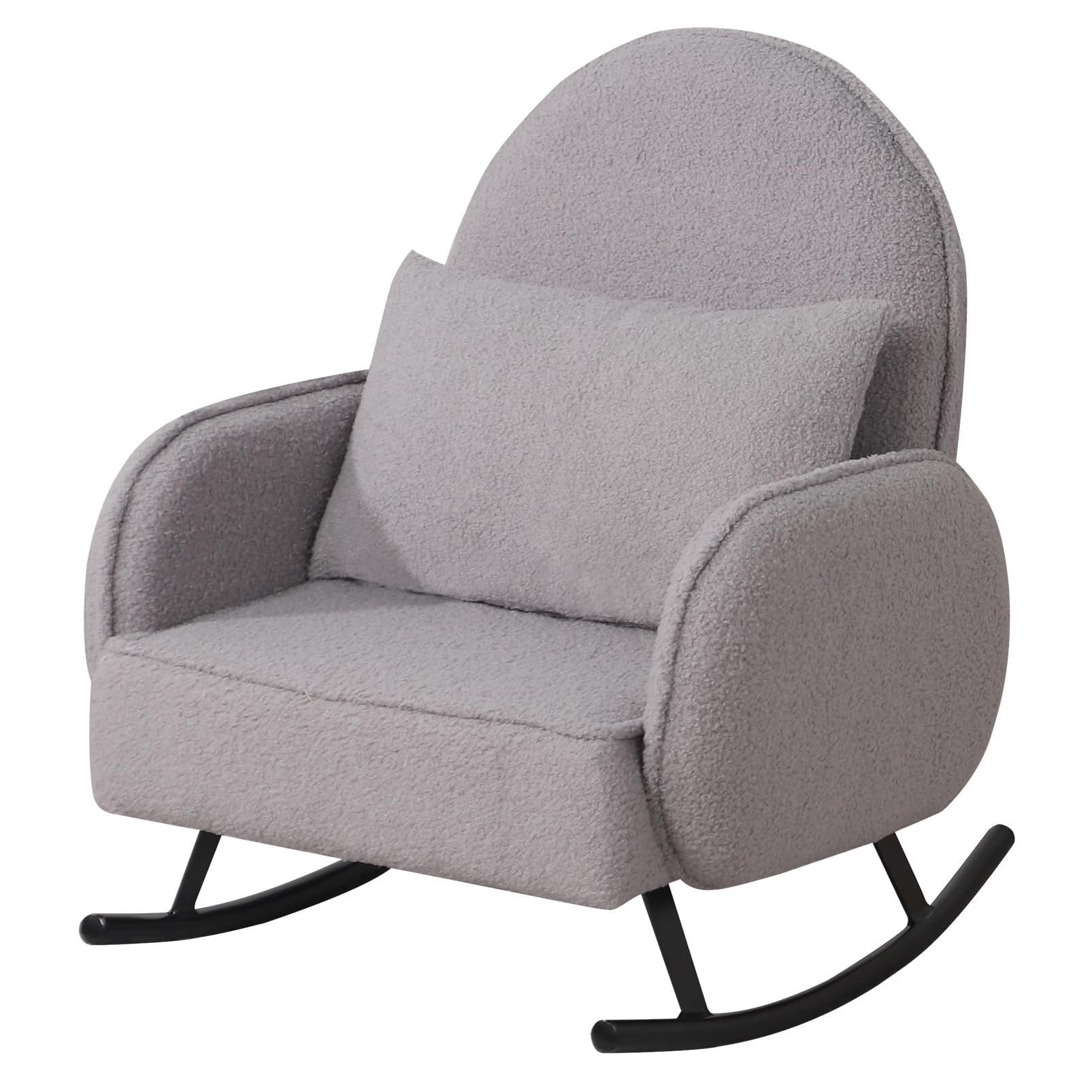 Yoonnie room Baby Rocking Chair,Toddler Chair,Kids Chair,Kids Sofa, Shaky Metal Foot and Sherpa Fabric,Toddler Rocking Armchair for Boys and Girls