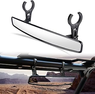 Nilight UTV Rear View Mirrors 15 inch Wide Clear Convex Center Mirror with 3/4 1.75 or 2" Clamps for Polaris RZR PRO XP R Pioneer Can Am Commander Maverick Kawasaki