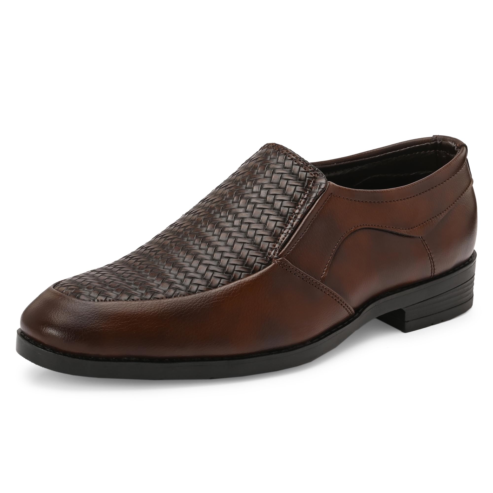 Formal Loafers for Men | Slip On Leather Shoes for Man Stylish | Shoes for Men Formal Without Laces | Cushioned Insole Lightweight Office Shoes for Man | Mens Formal Shoes Anti-Slip Sole for Business Wedding & Everyday Wear (9645)-image-49