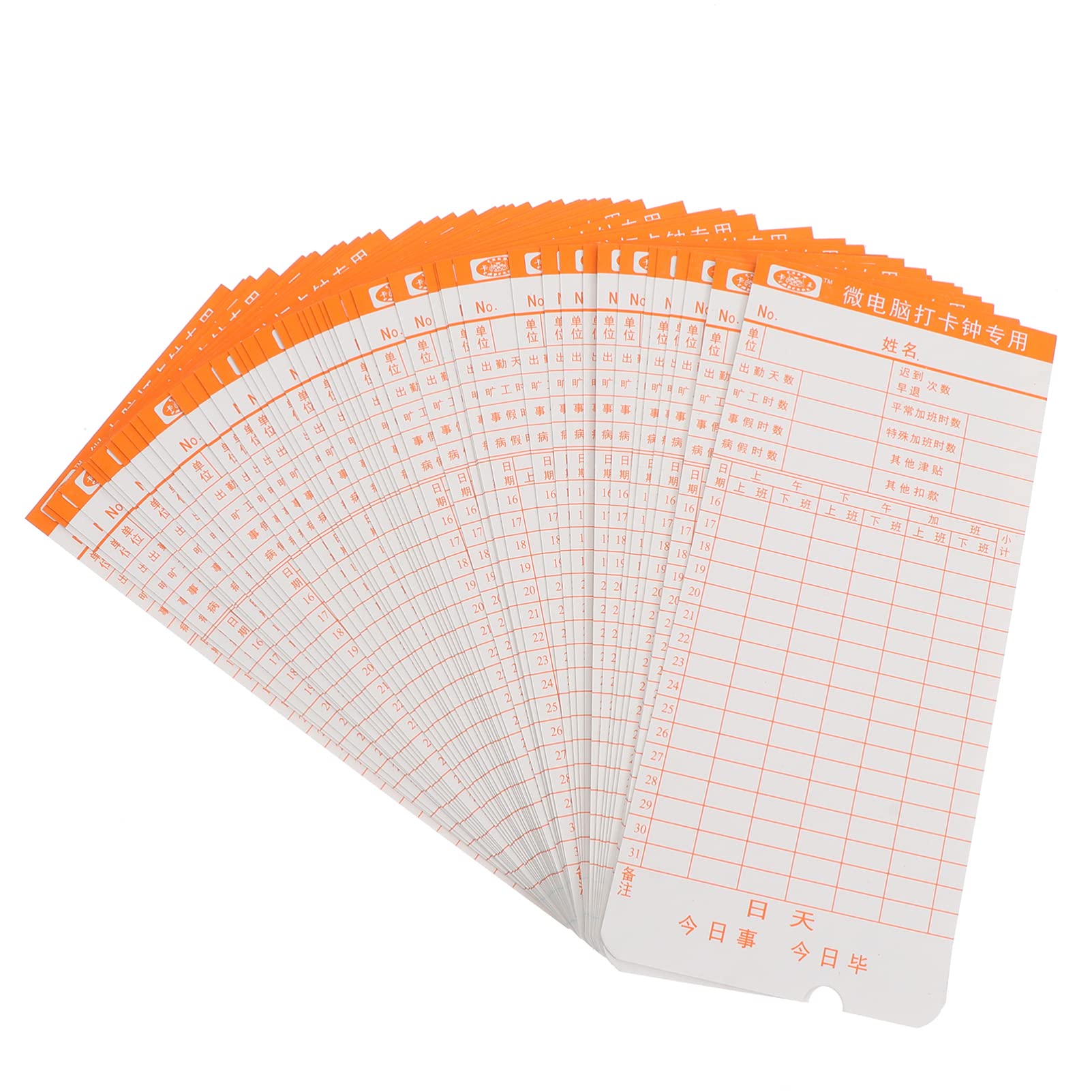 Hemoton 50 Sheets Time Cards Employee Time Sheet Paper Time ...