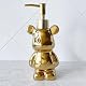 Small Bear Ceramic Soap Dispenser with Gold Pump for Bathroom, Cute Liquid Soap Dispenser, Kids Gift, 6.8oz (Gold) Product Image 1