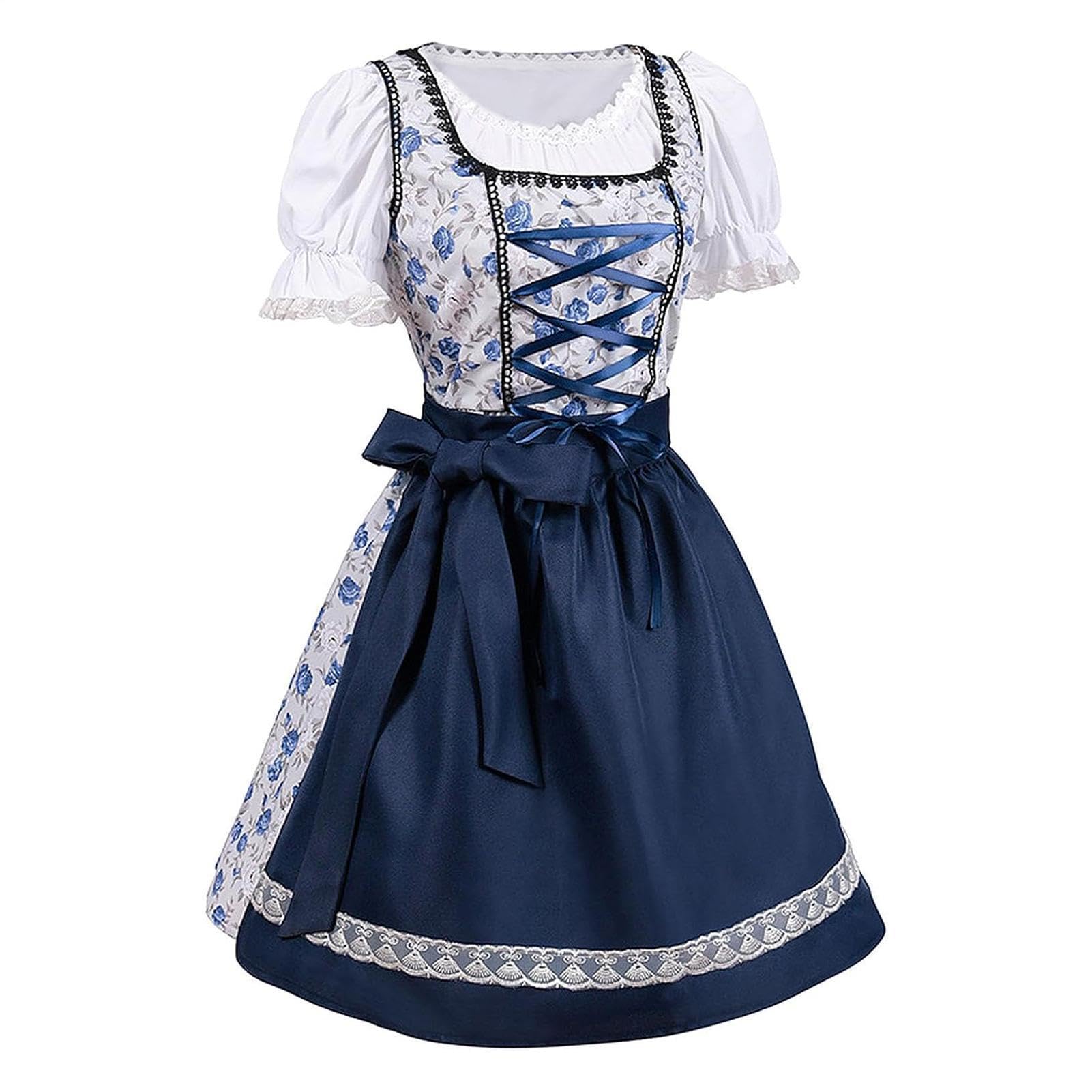Costume Oktoberfest Per Bambine Abbigliamento Cosplay Traspirante Classico | Vestito Dirndl Tedesco Da Birra Halloween Per Spettacoli Teatrali Feste Cosplay Eventi Figlie Alunni E Compagni D