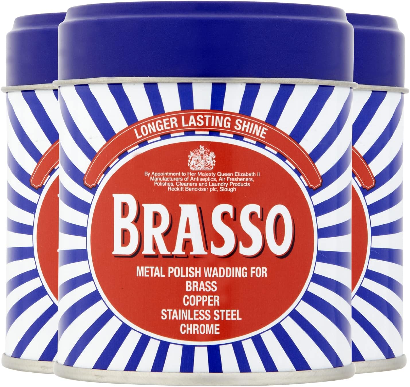 BrassoMetal Polish Wadding, 75g, 3-Pack