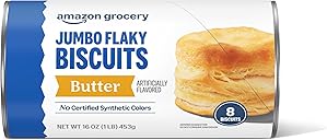 Amazon Grocery Jumbo Flaky Butter Biscuits, 16 Oz, 8 Ct (Previously Amazon Fresh, Packaging May Vary)