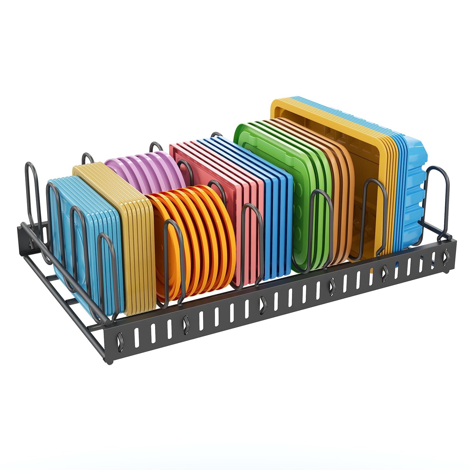 X-cosrack Metal Food Container Lid Organizer