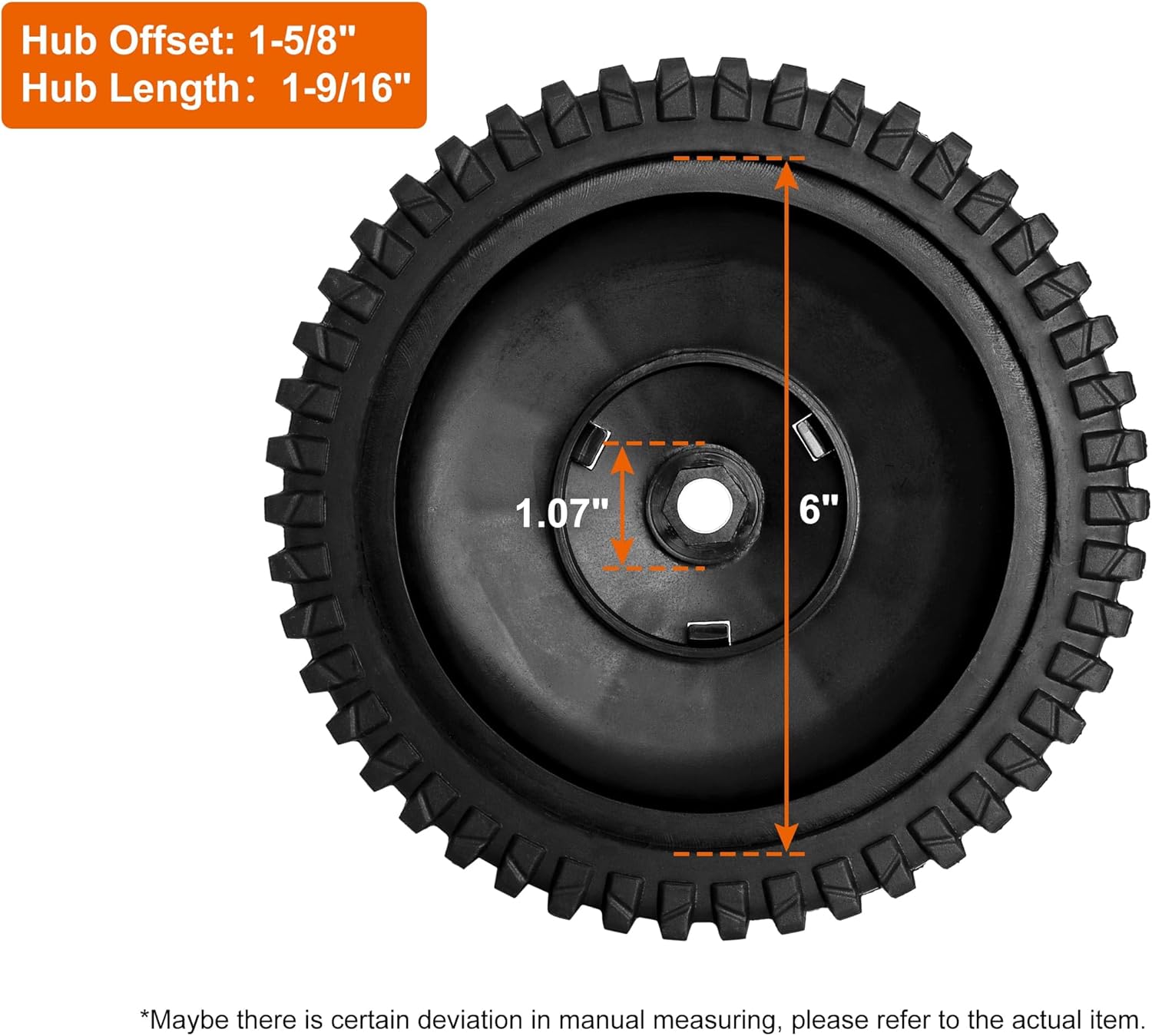 180767 Front Wheels Compatible with Craftsman, Sears, AYP, Pou lan Pro Lawn Mower, 2 Pack Drive Wheels Replace for 180775, 180773, Oregon 72-077