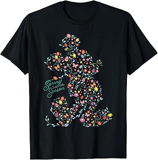 Disney Mickey Mouse Spring Into The Season Easter Silhouette T-Shirt