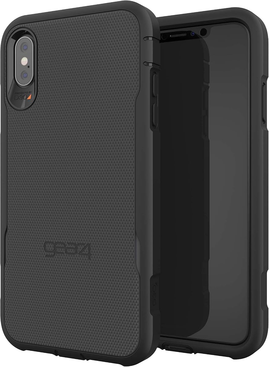 Gear4 Platoon Case with Advanced Impact Protection by D3O Compatible with iPhone Xs Max - Black