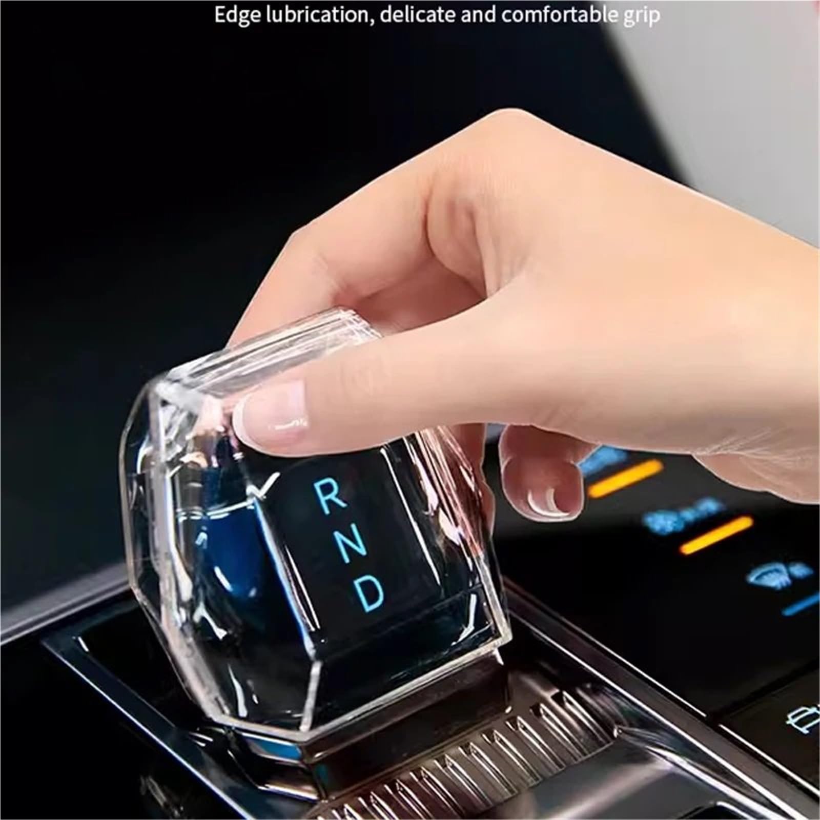 skórzana dźwignia zmiany biegów Pasuje do BYD Seal U Sealion 6 Song Plus 2024 Akcesoria Osłona dźwigni zmiany biegów samochodu(Carbon Fiber)