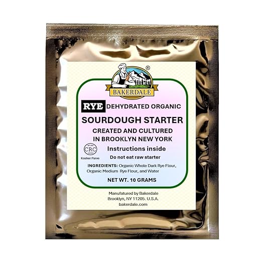 Bakerdale Dehydrated Organic RYE Sourdough Starter Culture