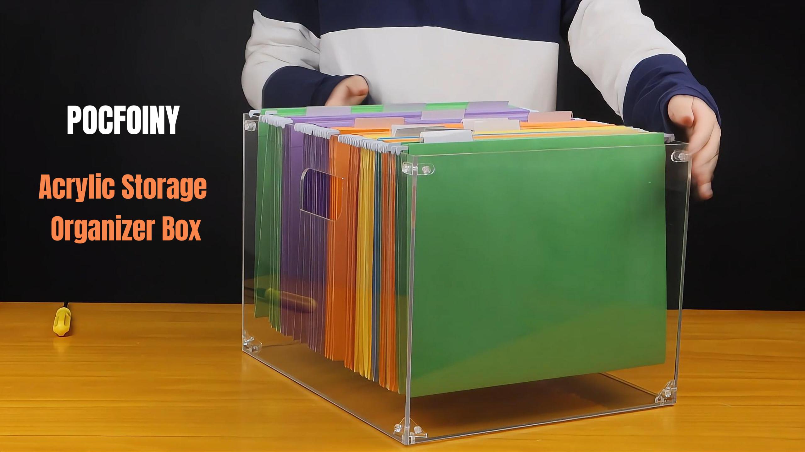 Amazon.com: POCFOINY Acrylic File Box File Organizer Box