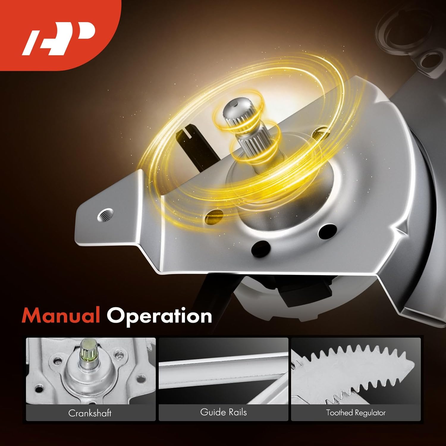 A-Premium Manual Window Regulator Front Driver Side Compatible with Toyota Corolla 1984 1985 1986 1987, Front Left Driver Side