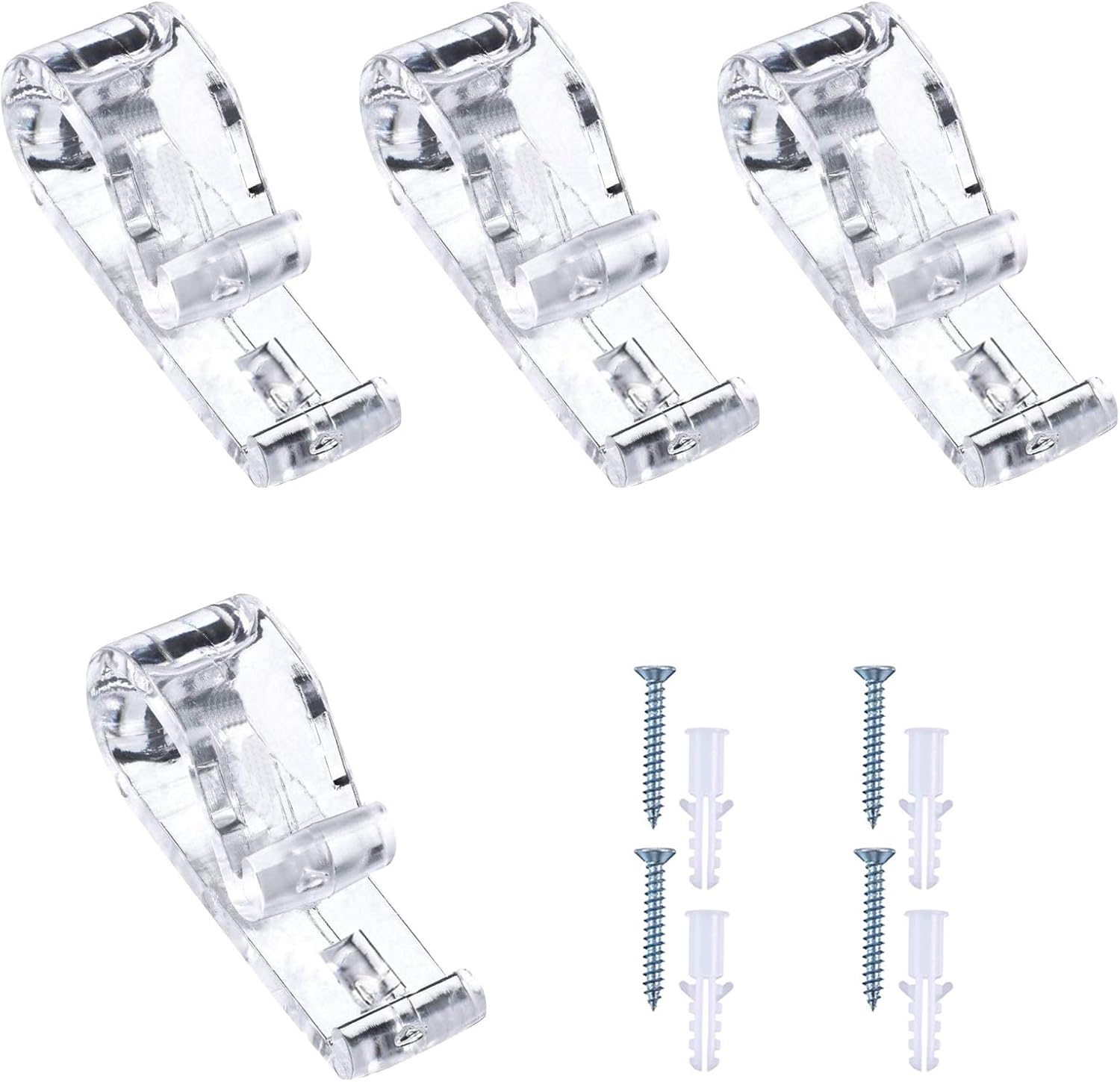 BEHAHAI 4 Sets Roman Blind P Clip, Plastic Roman Roller Blind Chain