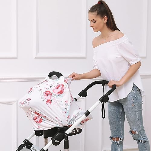 Miniatura 4 de Fundas de asiento de automóvil para bebé, toldo para cochecito, cubierta de lactancia materna, toldo multiusos para asiento de automóvil, regalo de