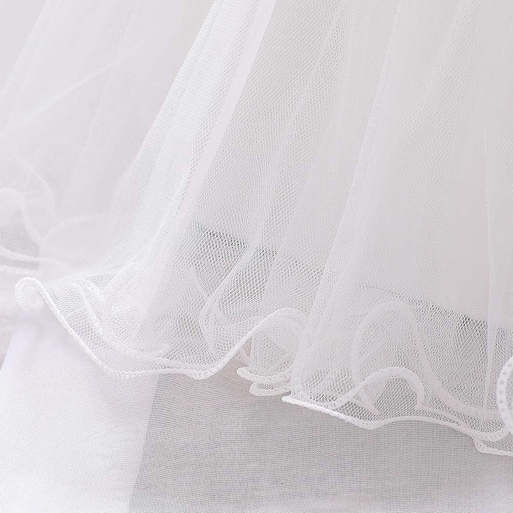 Dressy Daisy Baby Girls Wedding Flower Girl Dress Lace Embroideries Pageant Gown Special Occasion Birthday Tulle Skirt