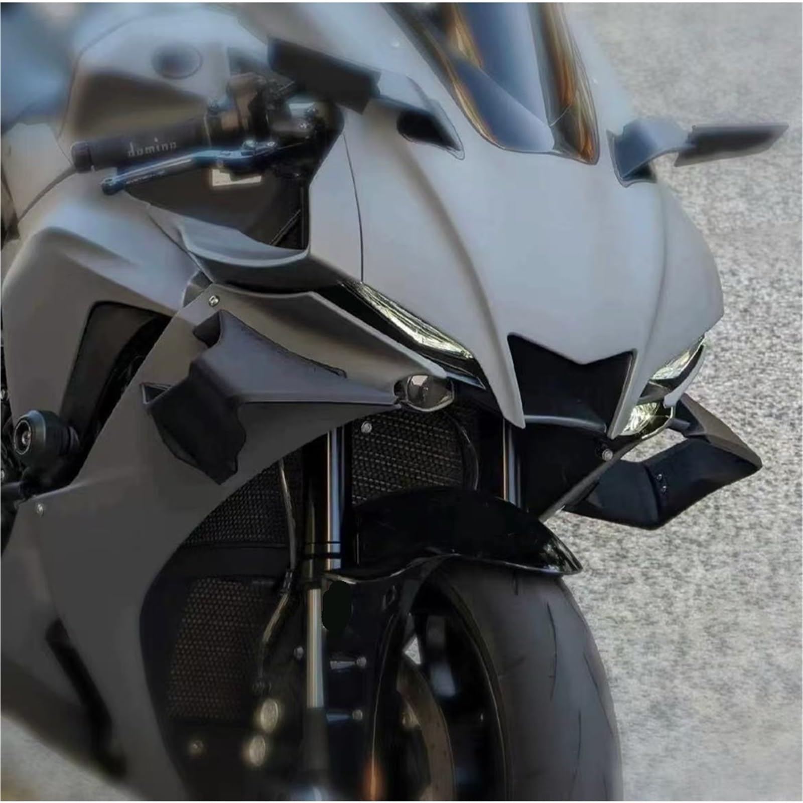 Front Bumper Splitter dachowy Pasuje do Yamaha YZFR1 2015-2024 YZFR6 2017-2023 Skrzydło, prowadnica powietrza, spojler, lotka, stała osłona skrzydła