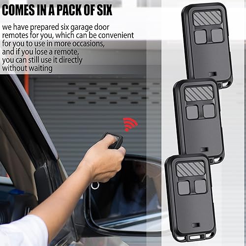 Miniatura 7 de Kingdder 6 unidades universales 890MAX para puerta de garaje, control remoto compatible con Chamberlain LiftMaster de 3 botones para apertura de