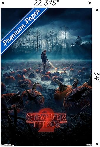 Miniatura 3 de Trends International Netflix Stranger Things Season 2 - Póster de pared de calabazas, 22.375 x 34 pulgadas, paquete de póster y clip premium