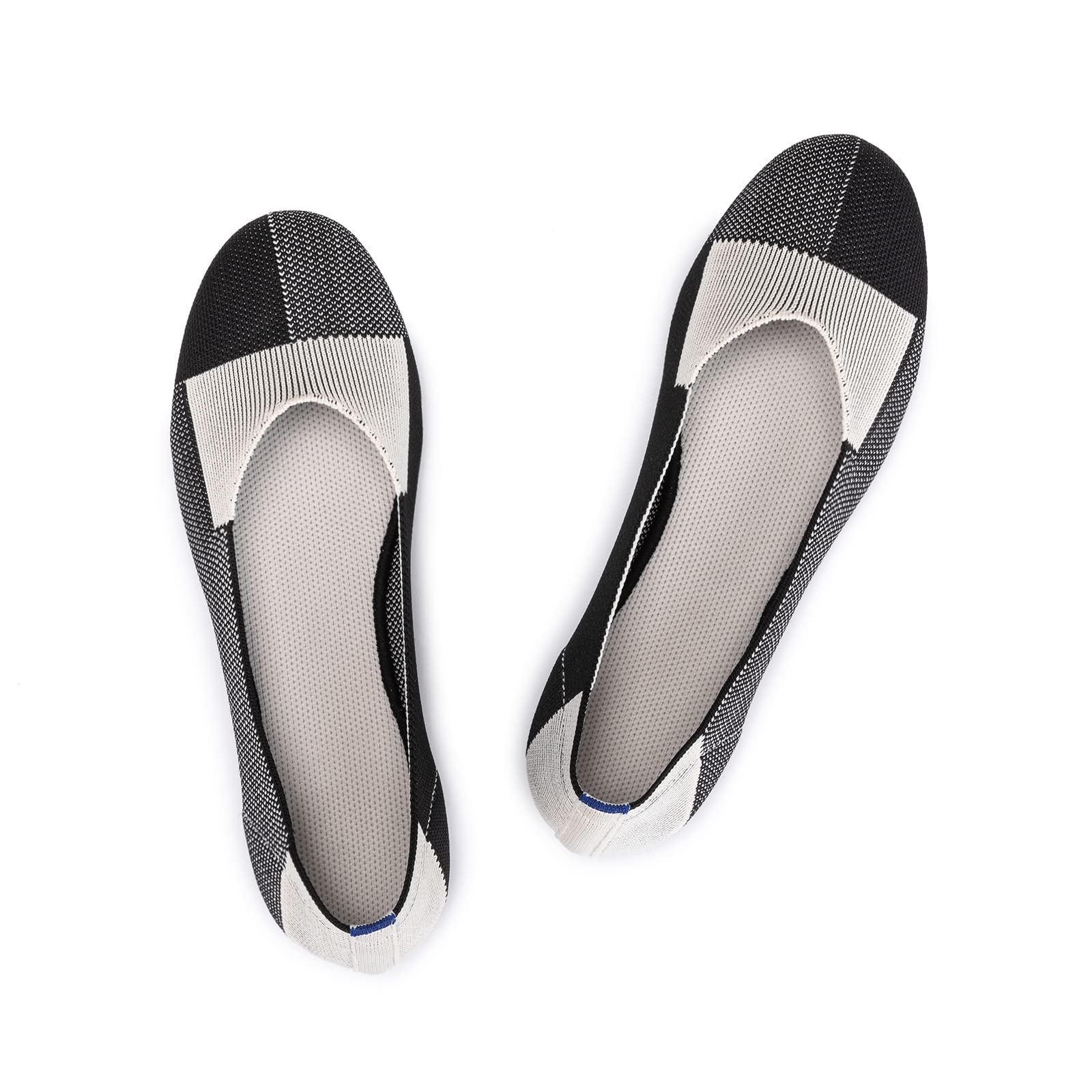Frank Mully Women's Ballet Flats Slip On Knit Dress Shoes Pumps Shoes Round Toe…