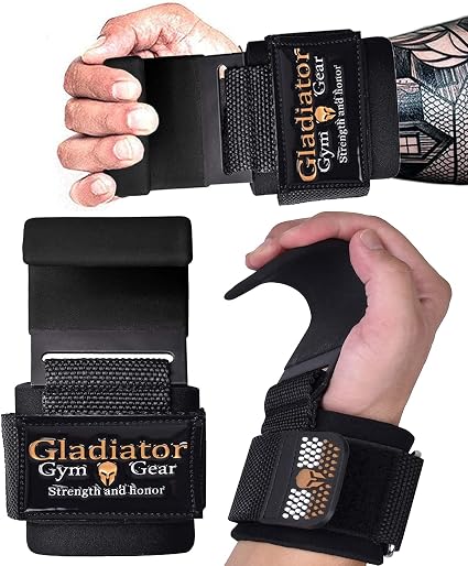 Amazon.com: Gladiator gimnasio gear G3 Power ganchos, negro : Deportes y  Actividades al Aire Libre