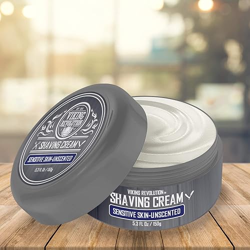 Miniatura 3 de Crema de afeitar de lujo para pieles sensibles, sin perfume, jabón de afeitar suave, suave y sedoso, espuma rica para el afeitado más suave, 5.3