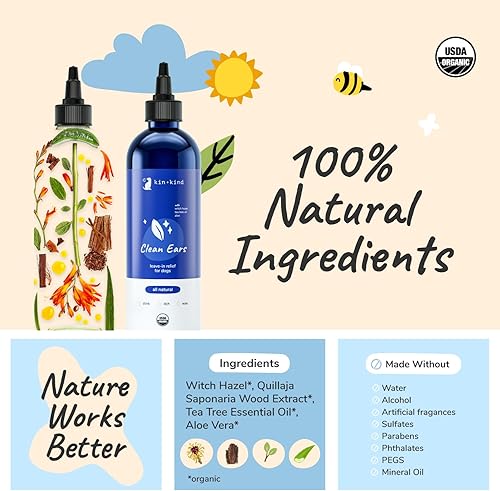 Miniatura 8 de Kin  Tipo Clean Ears orgánico perro Ear Cleaner 4oz