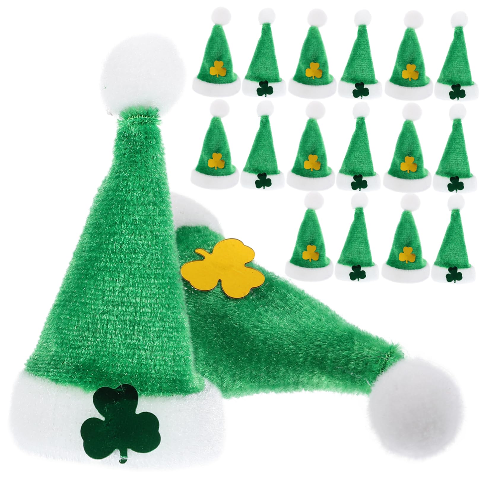 LIOOBO Doll Hat Decorations Plush Mini Hats Patrick's Day Costumes Mini Accessory Ornaments 20 Pieces