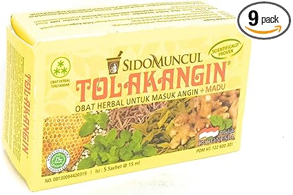 Amazon Com Sido Muncul Tolak Angin Herbal With Honey 5 Ct 75 Ml Pack Of 9 Everything Else
