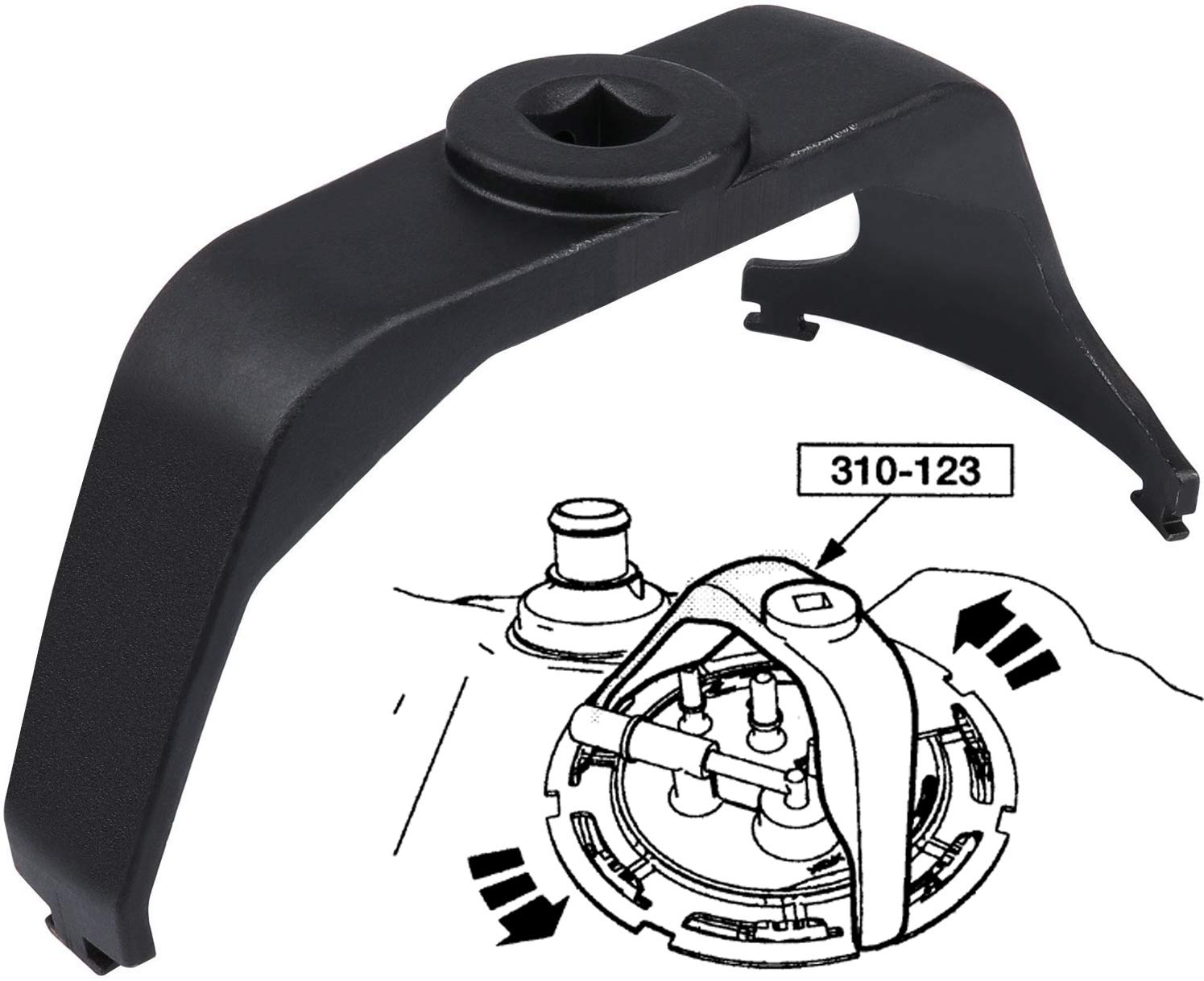 Yoursme6599 Fuel Tank Lock Ring Tool Fuel Pump Senders Removal Install Tools for Chrsyler Dodge Ford GM Nissan Hyundai Sante Fe Jeep Wrangler