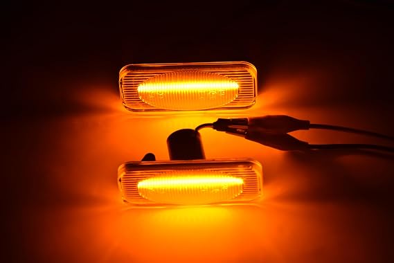 Dynamic Side Marker Turn Light Compatible with Om-ega B Stufenheck Caravan Sequential Blinker Lamp (White)