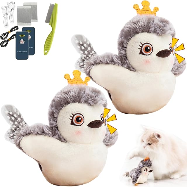 Piper Tomi Cat Toy, Pipertomi Cat Toy, Flapping Bird Cat Toy, Chirping Bird Cat Toy Flapping Wings