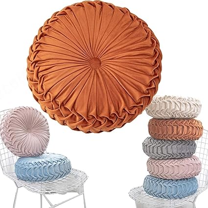 Amazon Co Jp 座布団 クッション おしゃれ かわいい 北欧 椅子 ラウンドクッション オシャレ 抱き枕 座布団クッション 円形 丸型 厚め 丸型クッション 円形座布団 座り心地いい チェアパッド ソファ 洋風 ふわふわ 人気 38 38 10cm オレンジ ホーム キッチン