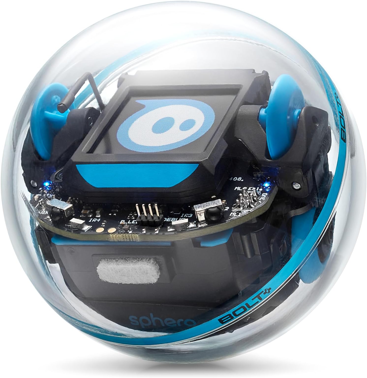 Bolt+: Coding Robot – Program with Draw, Blocks, Python & Javascript – Animated LCD Screen – Ages 8+ – Durable, Qi Charging, Waterproof
