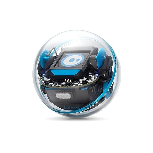 Sphero Bolt+: Coding & AI Learning Robot – Program with Draw, Blocks, Python & Javascript – Animated LCD Display – Ages 8+ – Durable, Qi Charging, Waterproof